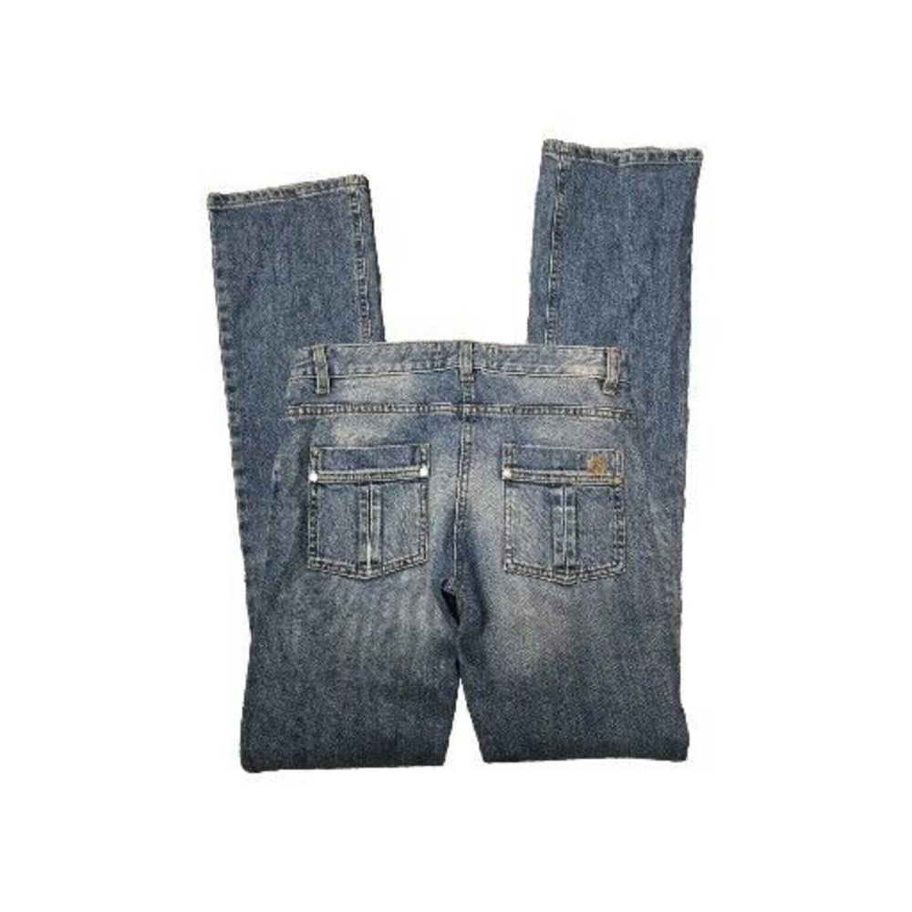 Vintage Roberto Cavalli Women's Straight Denim Blue Jeans Size 28 Italy Designer